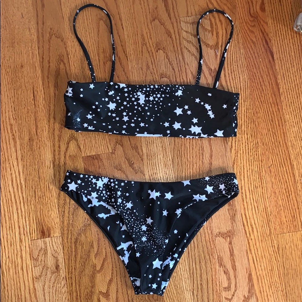 black & white stars bikini